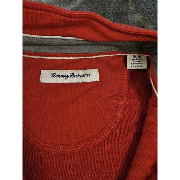 Tommy Bahama Stanford Cardinal Men’s Medium Red 1/4 Zip Pullover Sweater - Picture 6 of 6